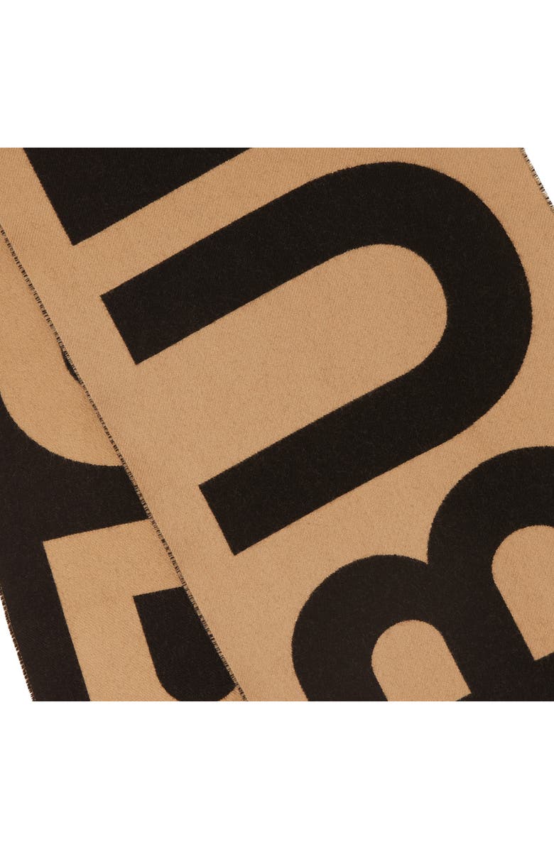 Burberry Logo Jacquard Wool Football Scarf, Alternate, color,