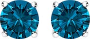 Haus of Brilliance 14K Gold 1.00 Cttw Blue Lab Grown Diamond Stud Earrings