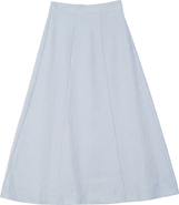 Noni Daily Crinkle Cotton Three-Panel Lined Midi Skirt