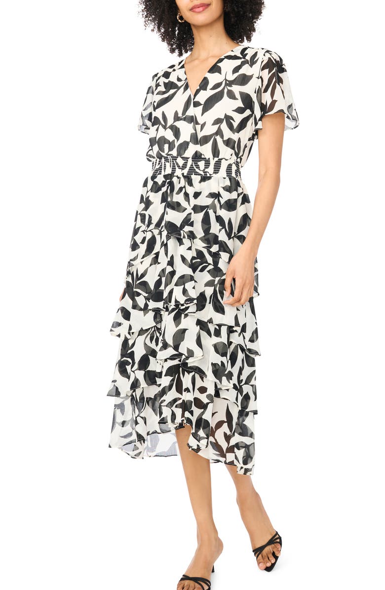 Vince Camuto Tiered Ruffle Maxi Dress, Main, color, New Ivory