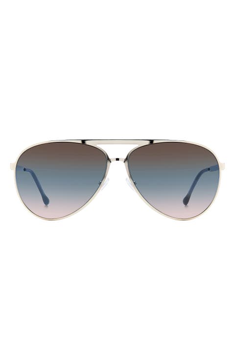 62mm Gradient Aviator Sunglasses