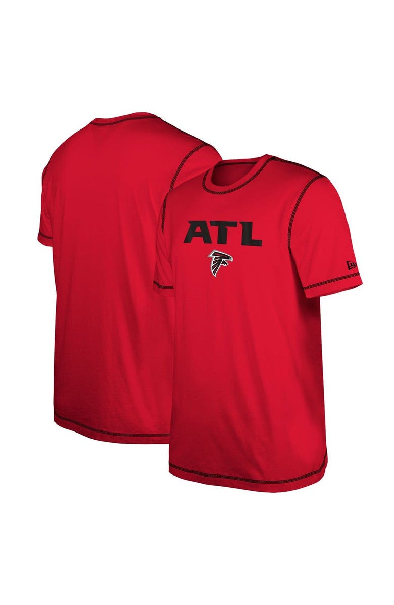 New Era Men's New Era  Red Atlanta Falcons Third Down Puff Print T-Shirt, Main, color, Red
