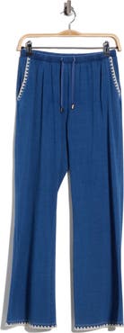CYRUS Blanket Stitch Knit Denim Pants