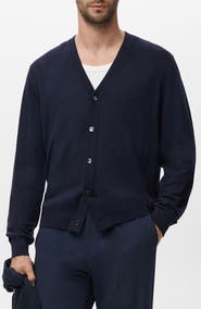 MANGO Solid Wool Cardigan