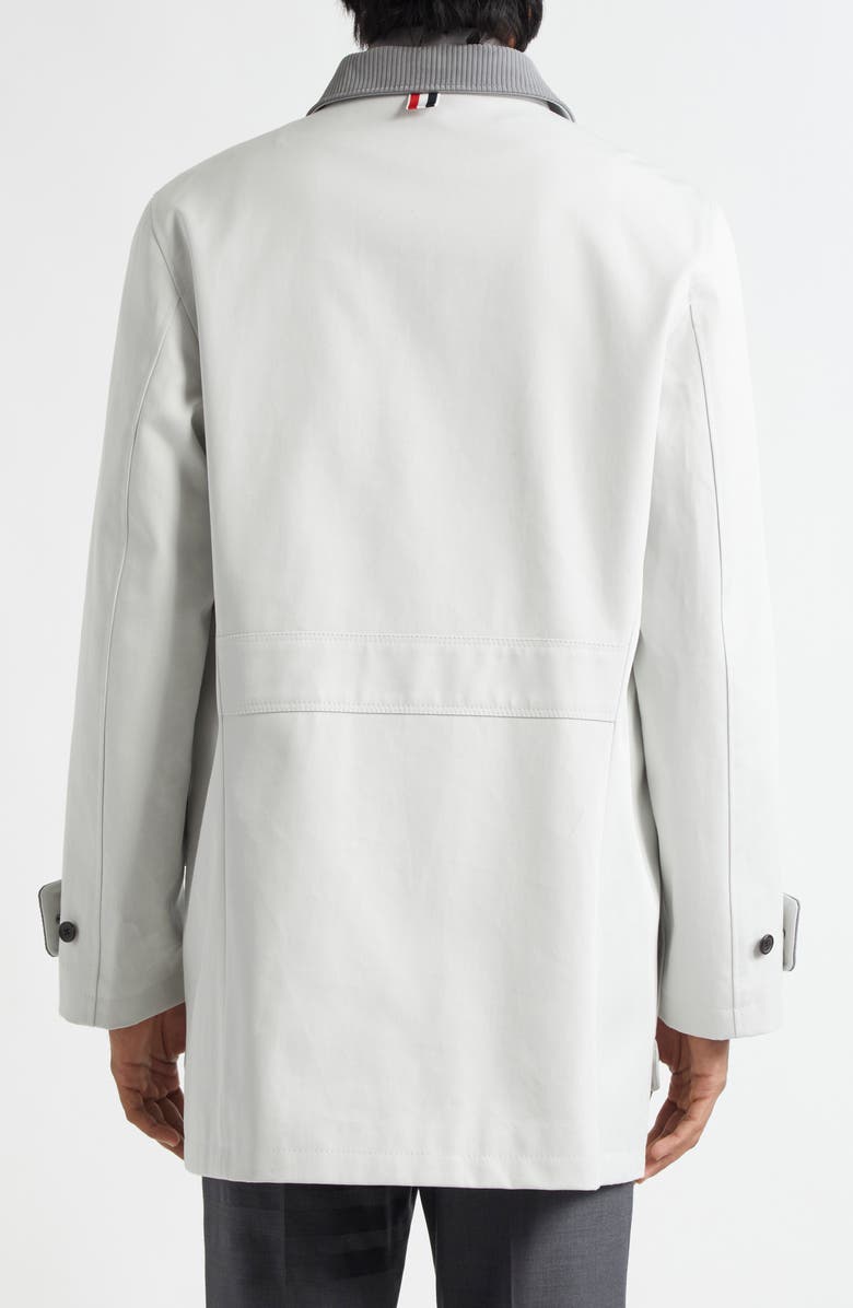 Thom Browne Mixed Media Field Jacket, Alternate, color, Grey/ White