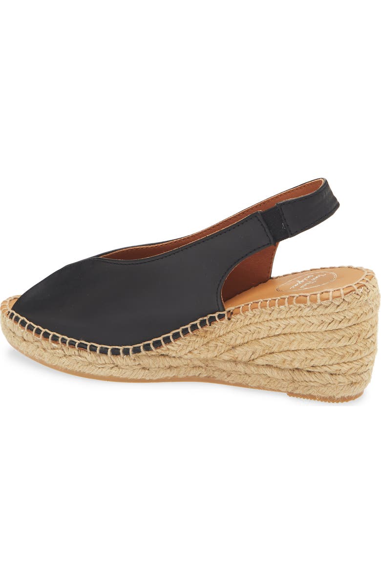 Toni Pons Laila Slingback Peep Toe Platform Wedge Sandal, Alternate, color, Black