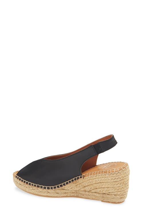 Toni Pons Laila Slingback Peep Toe Platform Wedge Sandal In Black