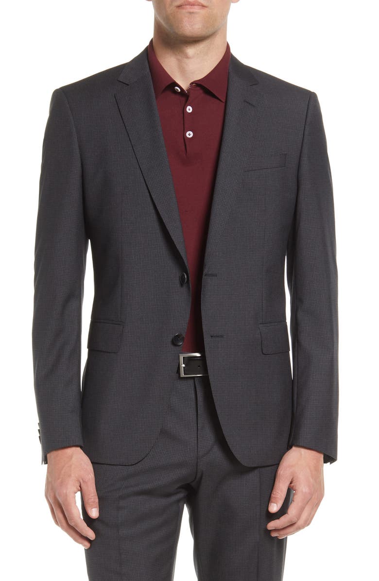 BOSS Slim Fit Wool Suit, Alternate, color, 