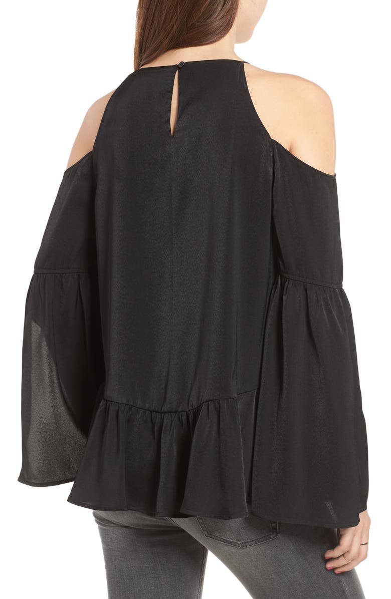 Chelsea28 Bell Sleeve Cold Shoulder Top, Alternate, color,
