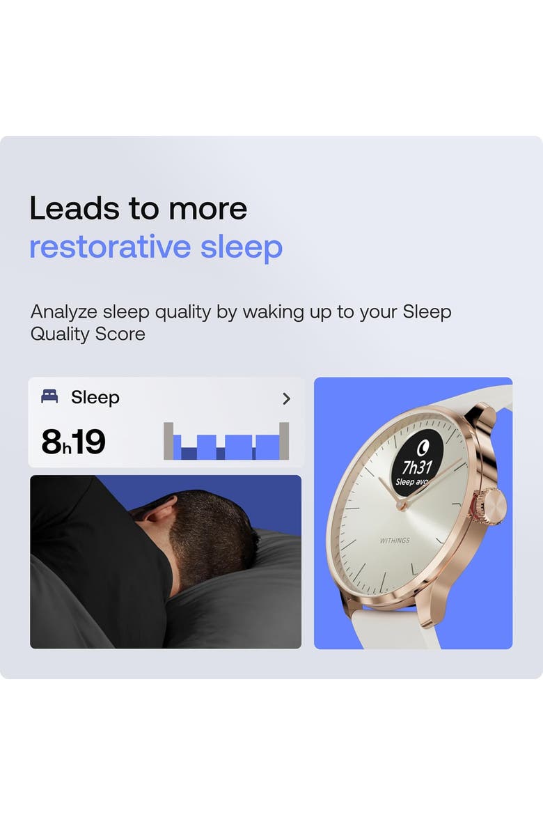 Scanwatch Nova Brilliant - 37mm - Silver, Alternate, color, White & Rose Gold