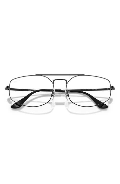 Ray Ban Ray-ban 58mm Irregular Optical Glasses In Black
