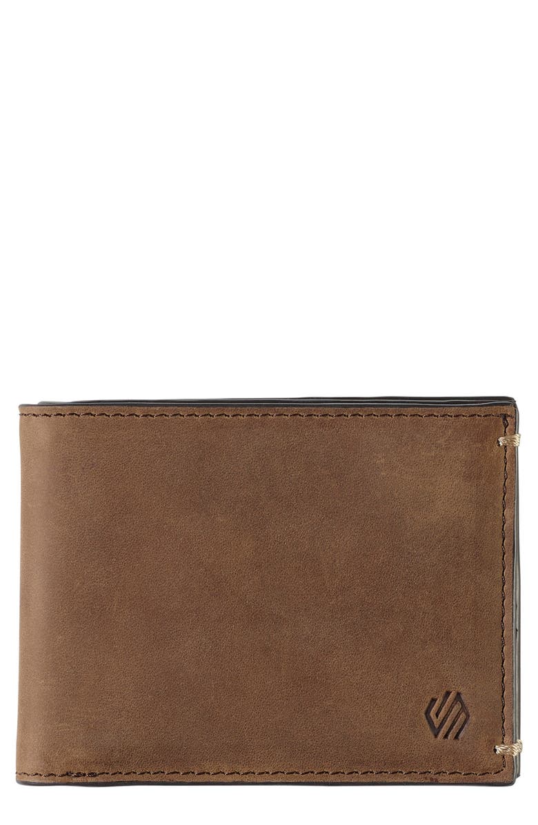 Johnston & Murphy Jackson Leather Wallet, Main, color, Tan Oiled