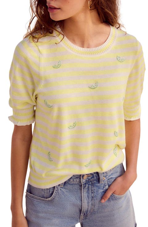 Stripe Beaded Sweater