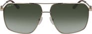 FERRAGAMO 62mm Oversize Gradient Navigator Sunglasses
