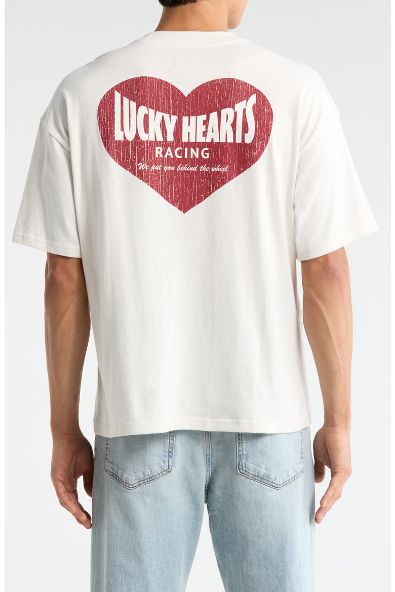Lucky Hearts Cotton Graphic T-Shirt, Alternate, color, WHITE