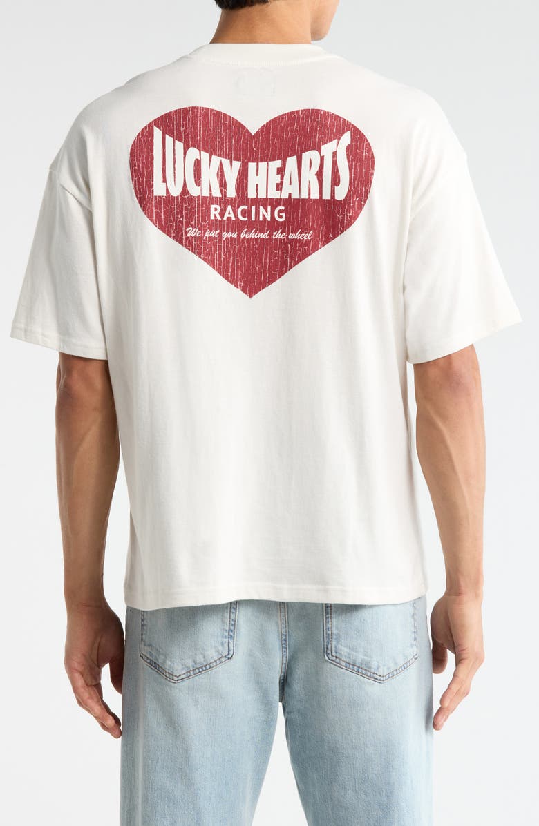 PacSun Lucky Hearts Cotton Graphic T-Shirt, Alternate, color, White