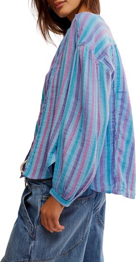 Valley Stripe Double Cloth Button-Up Shirt