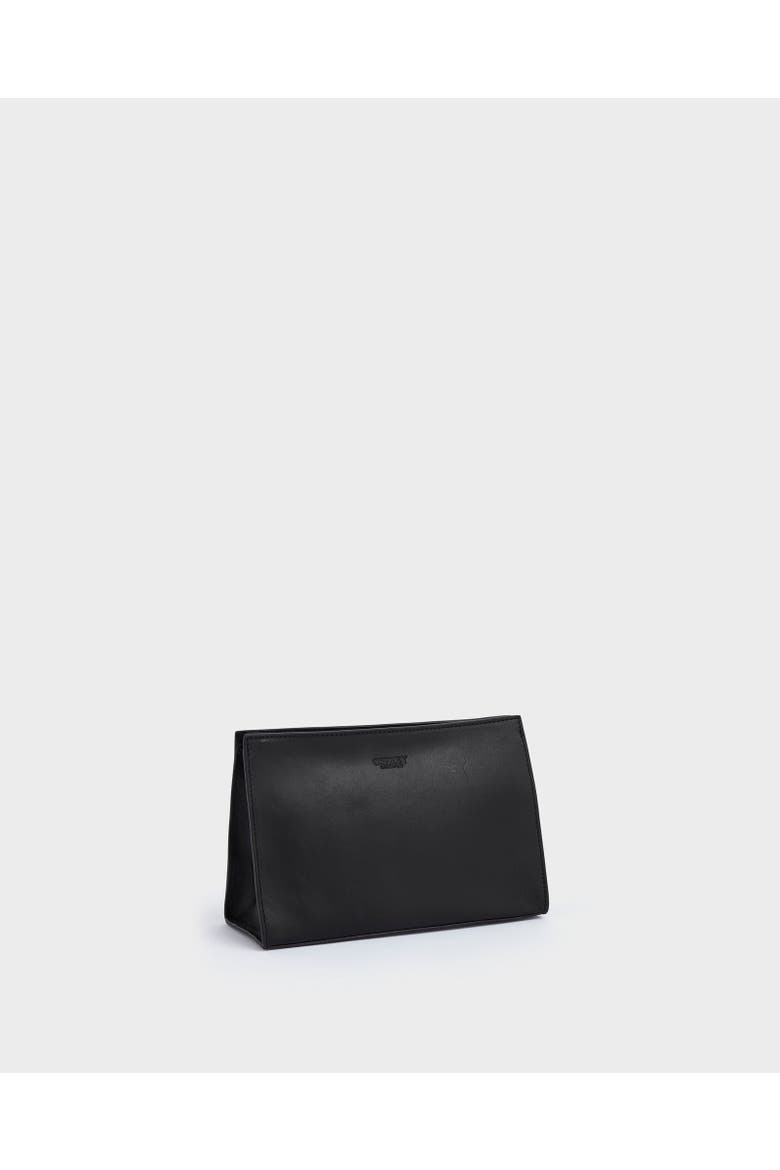 The Carter Leather Toiletry Bag, Alternate, color, Black