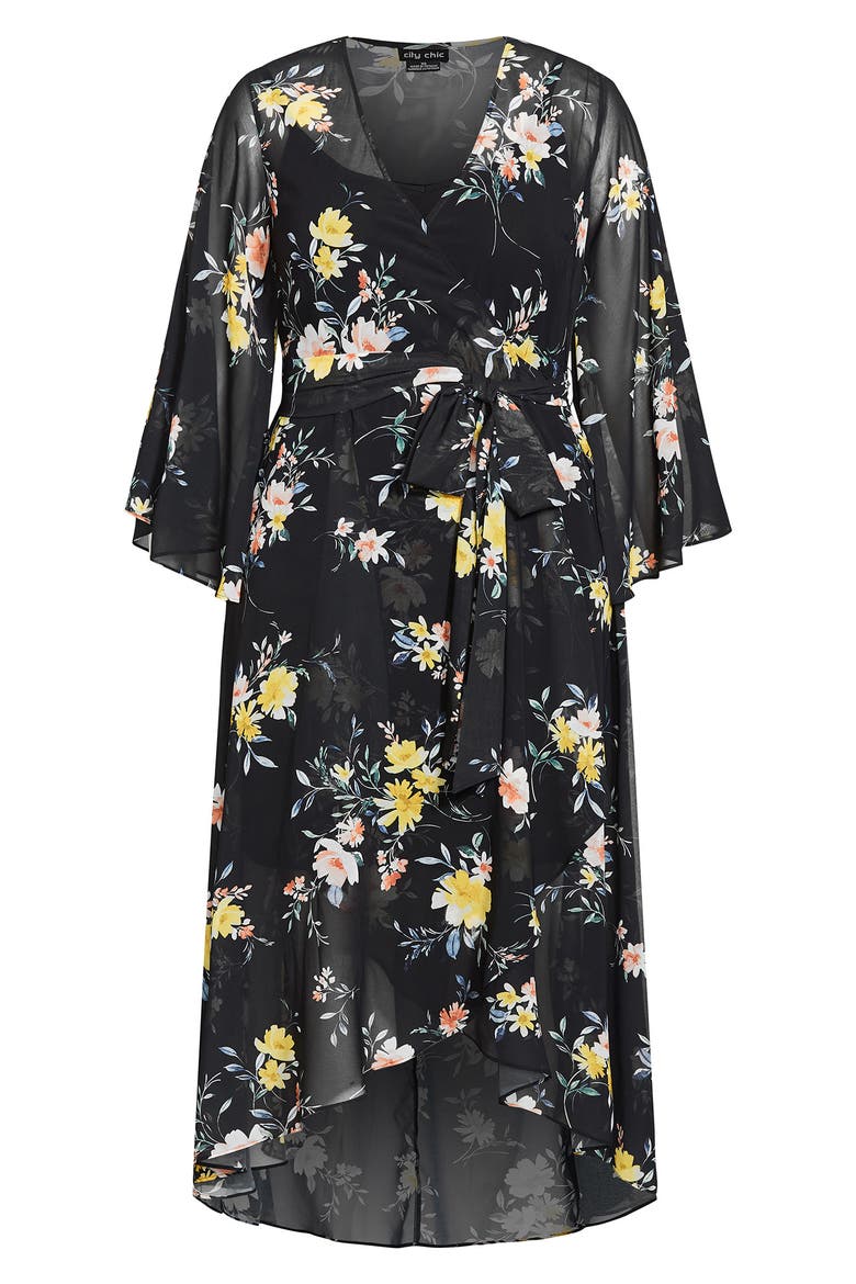 Fleetwood Print Wrap Maxi Dress, Alternate, color, PRINT