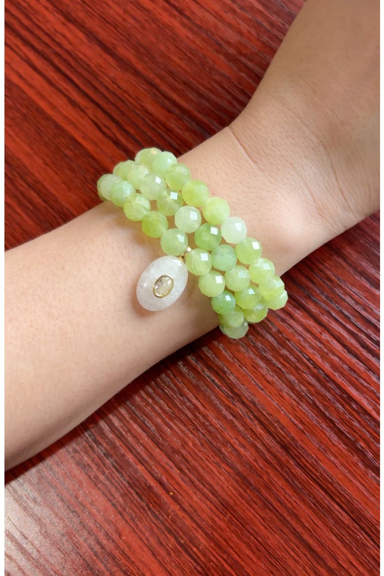 Citrus Bloom Bracelet Set, Alternate, color, GREEN