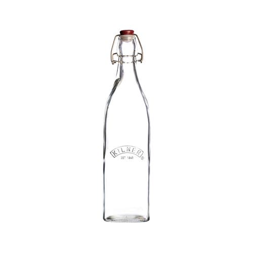 Kilner Square Swing Top Bottle, 16 Ounce In Transparent