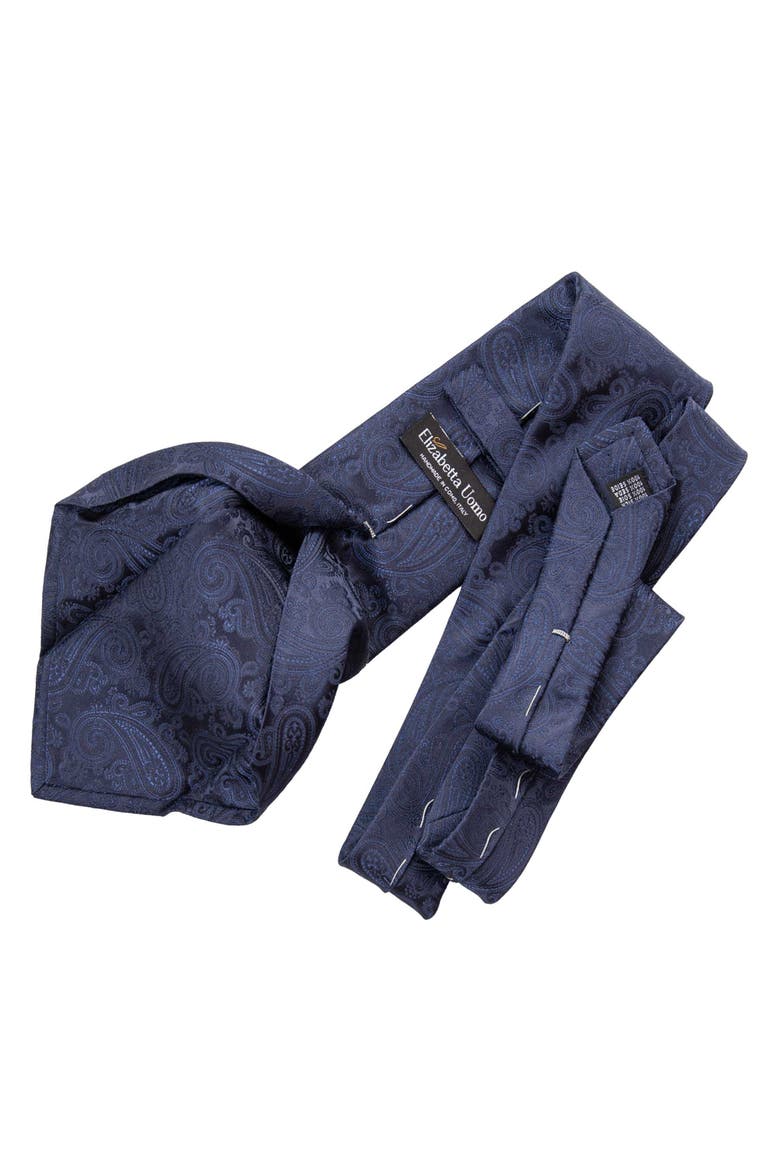 Soave - Silk Jacquard Tie for Men, Alternate, color, Midnight Blue