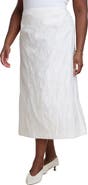 ELOQUII Floral Jacquard A Line Skirt
