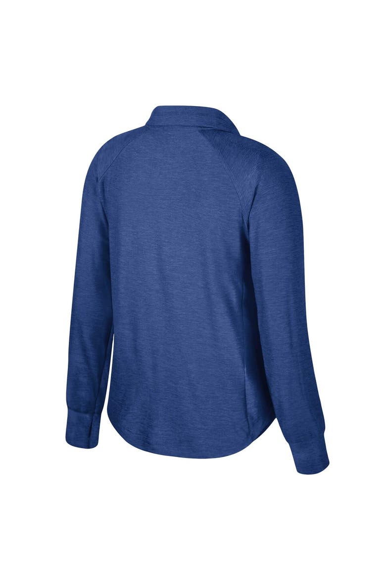 Women's Colosseum Royal Kansas Jayhawks Cressida Raglan Half-Snap Top, Alternate, color, Royal