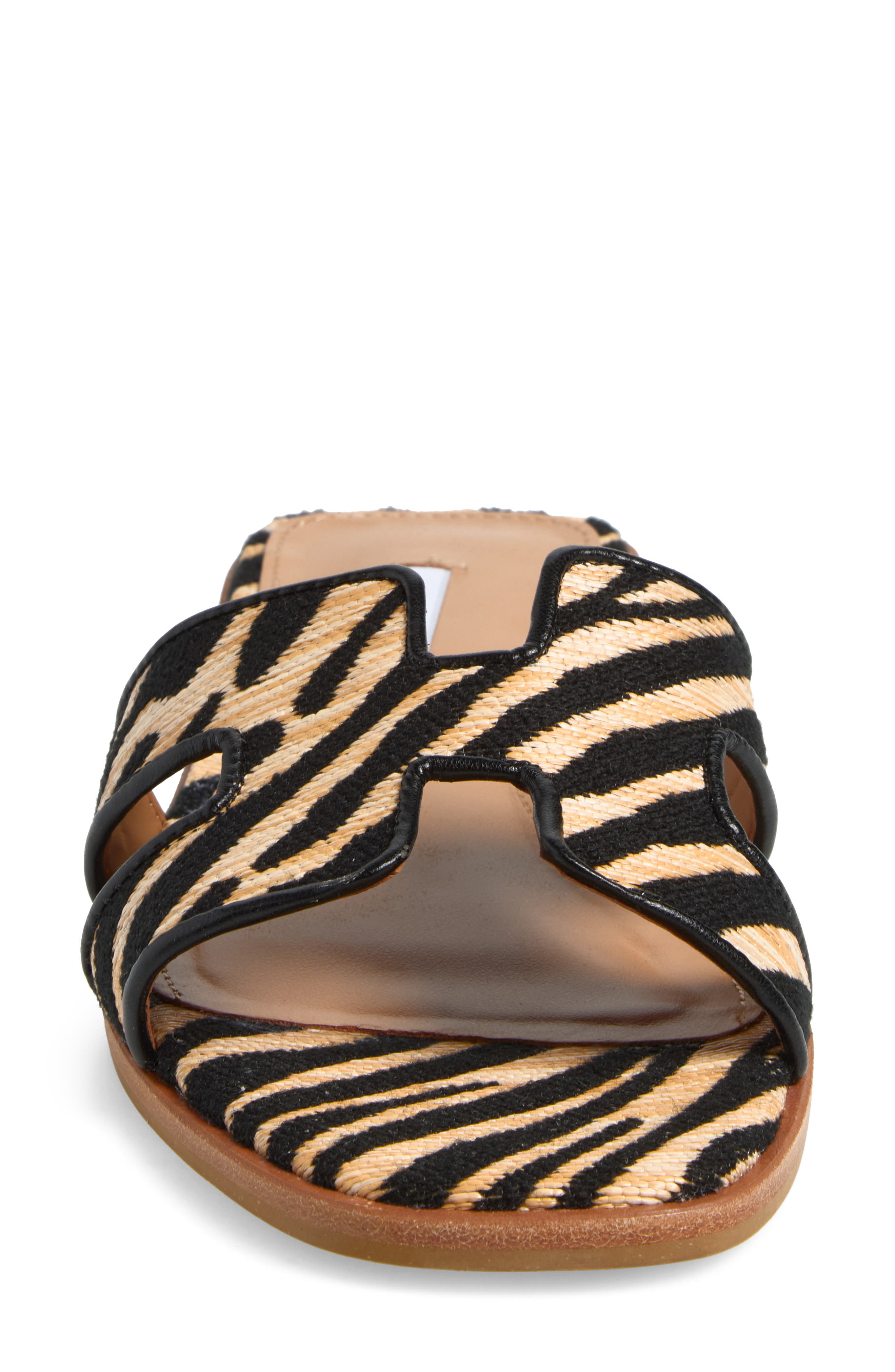 Hadyn Slide Sandal, Alternate, color, ZEBRA