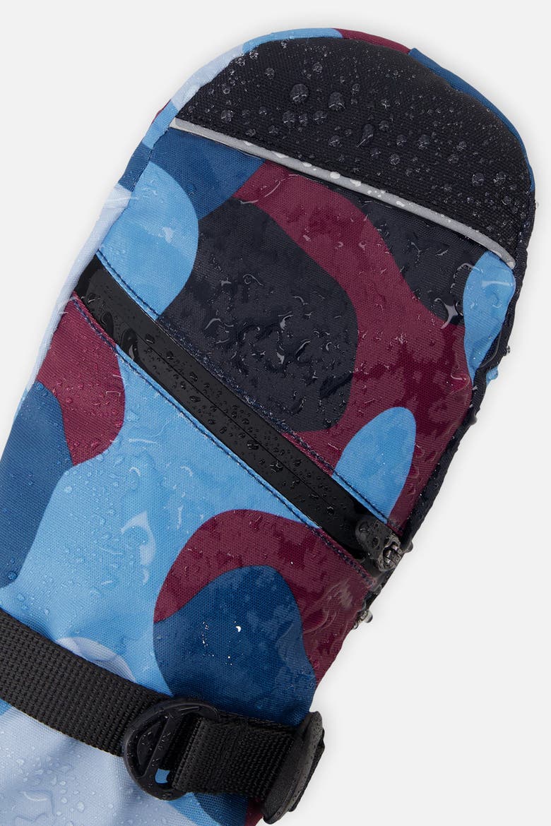 Teknik Camouflage Waterproof Cordura Reinforced Winter Mittens, Alternate, color, Blue and Red Camouflage