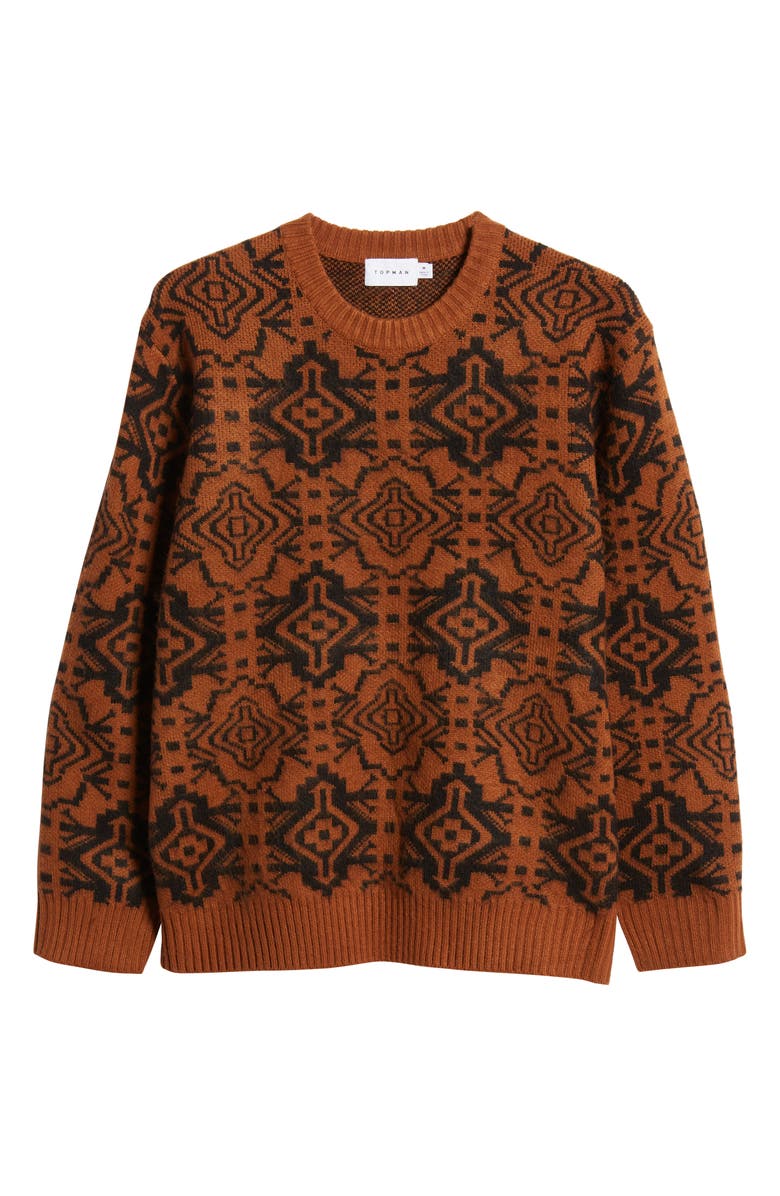 Topman Men's Blown Up Paisley Sweater, Alternate, color, 