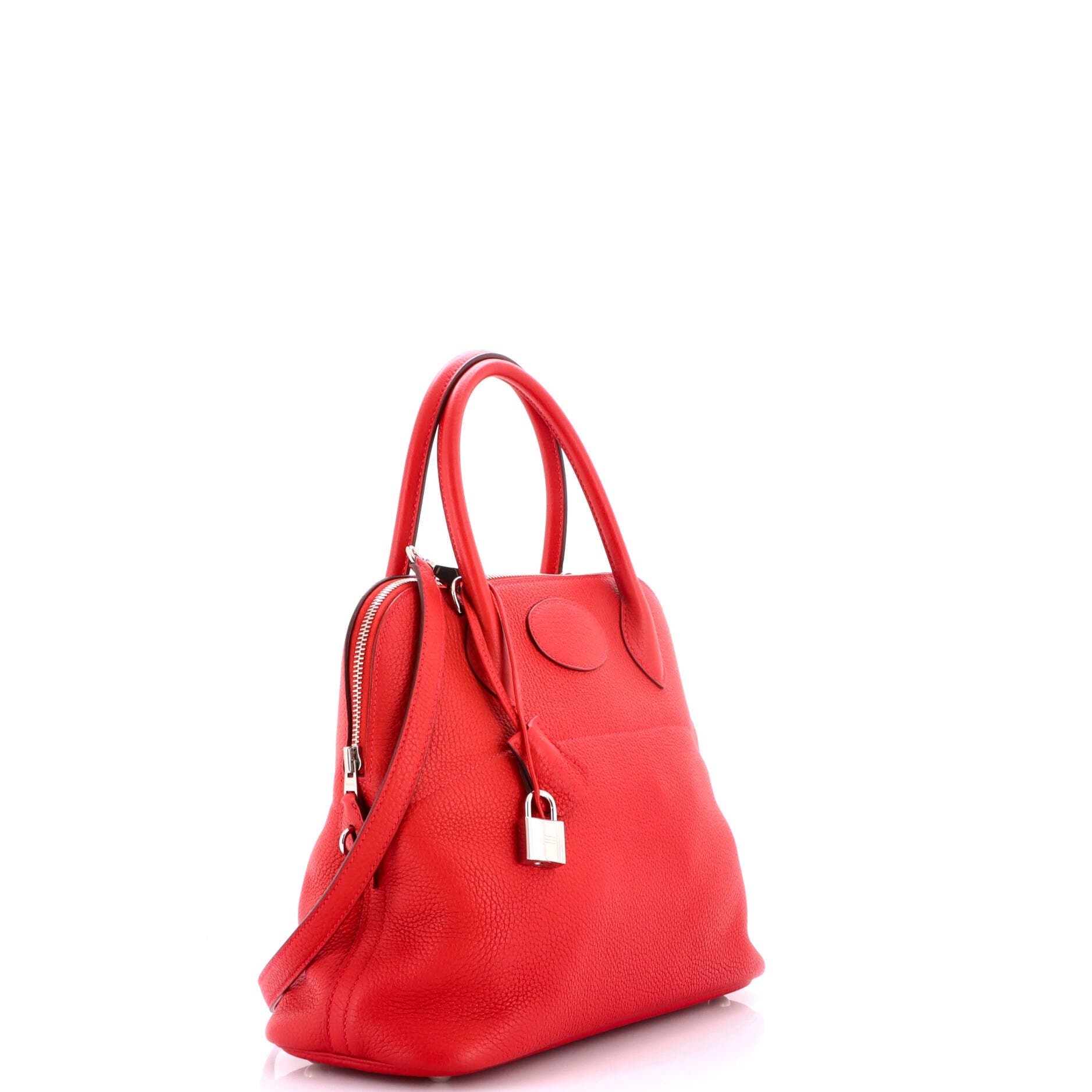 Pre-Owned Hermes Bolide Bag Clemence 31, Alternate, color, Rouge Casaque