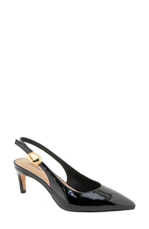 Lainey Faux Leather Slingback Pump