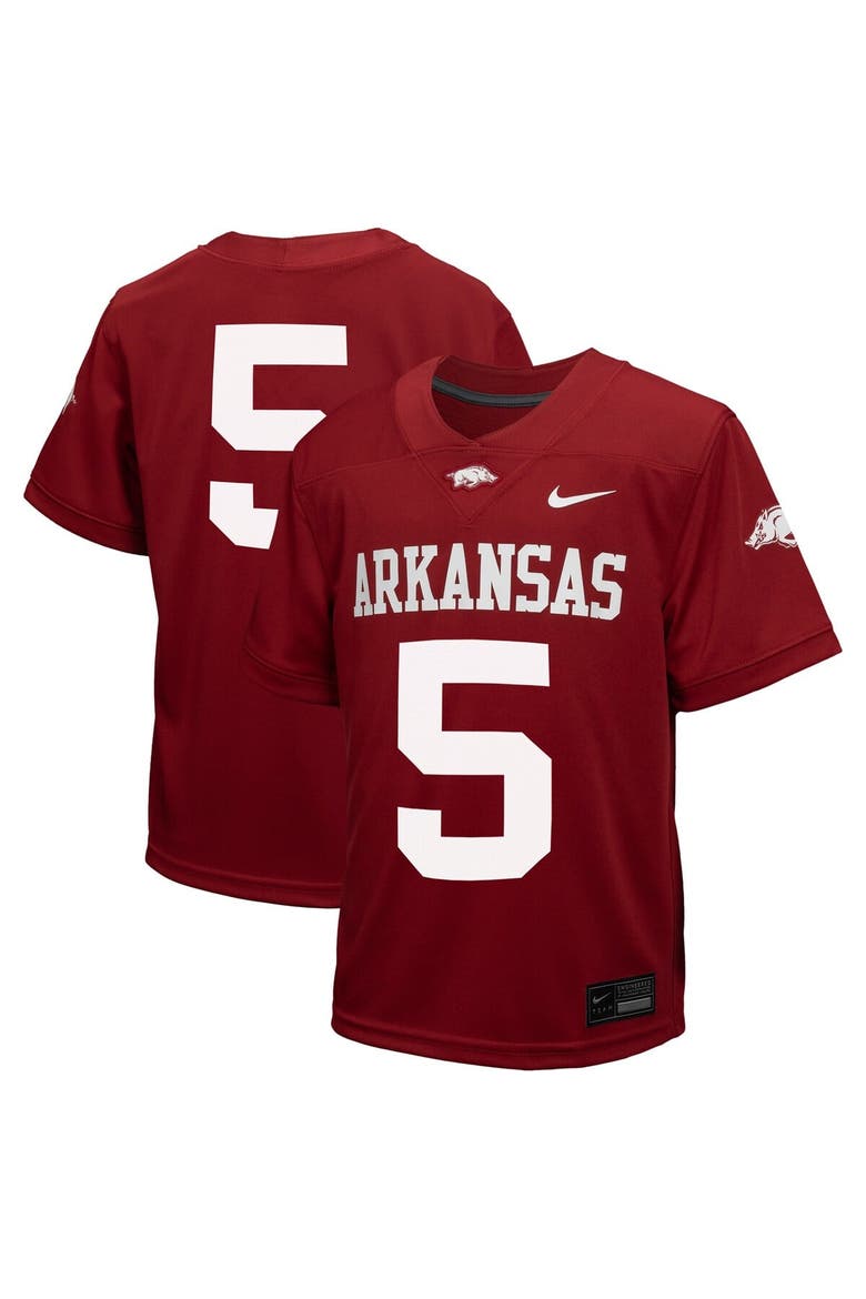 Toddler Nike #5 Cardinal Arkansas Razorbacks Untouchable Replica Game Jersey, Main, color, Cardinal