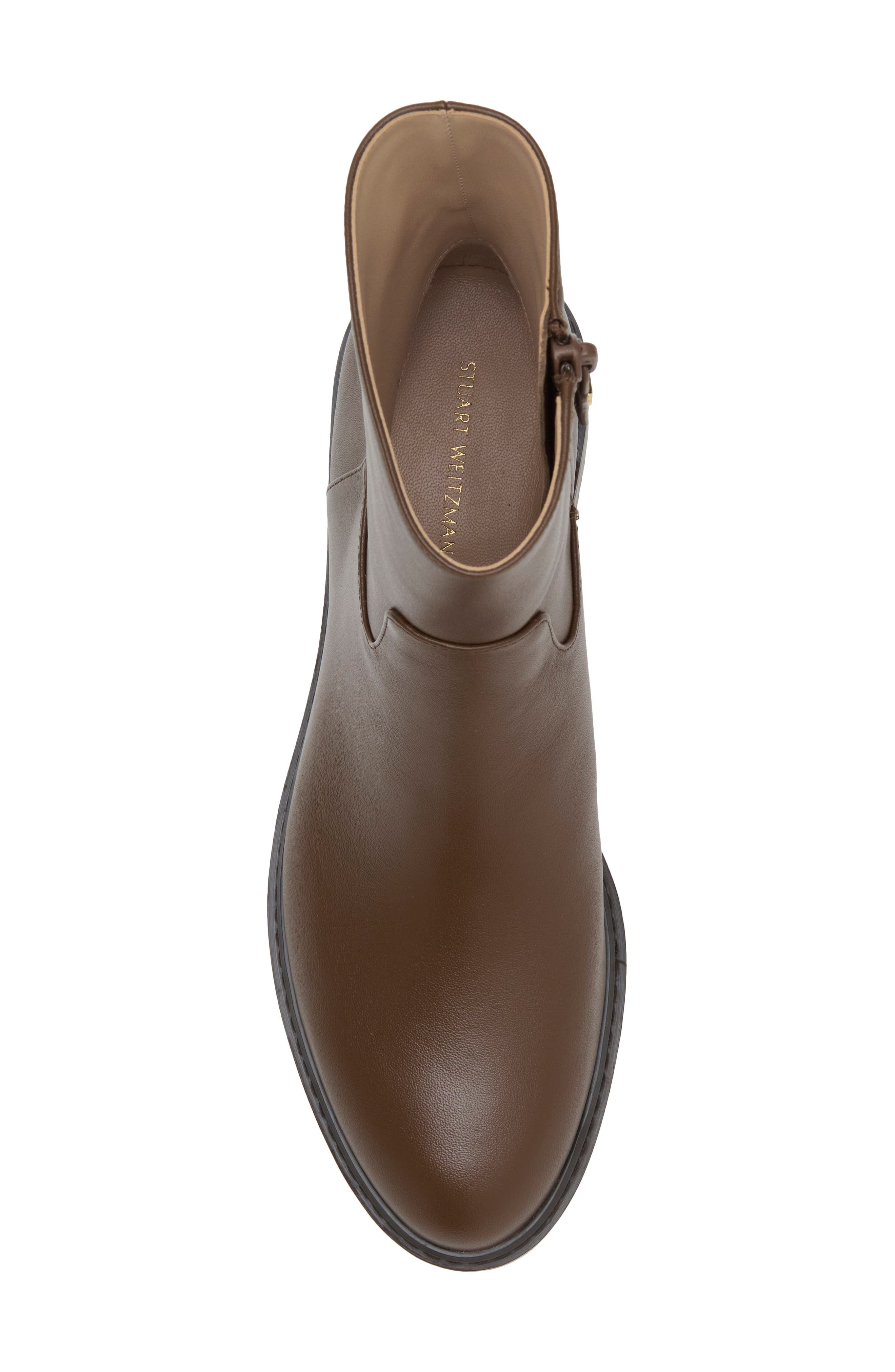City Zip Leather Bootie, Alternate, color, ESPRESSO