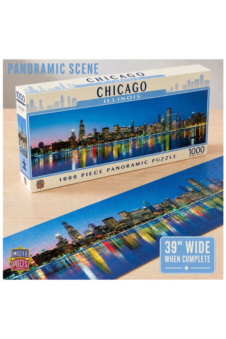 Chicago 1000pc Panoramic Puzzle, Alternate, color, Multicolor