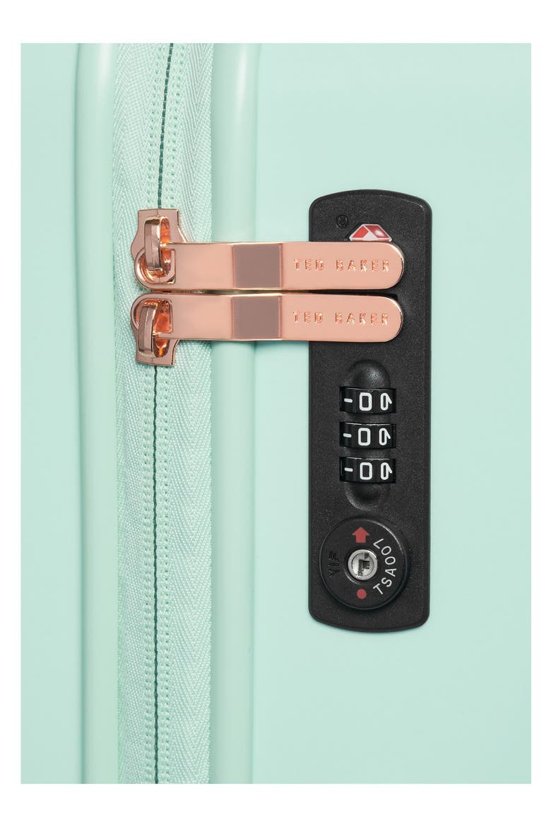'Medium Sugar Sweet Florals' Hard Shell Suitcase, Alternate, color, MINT WITH FLORAL PRINT