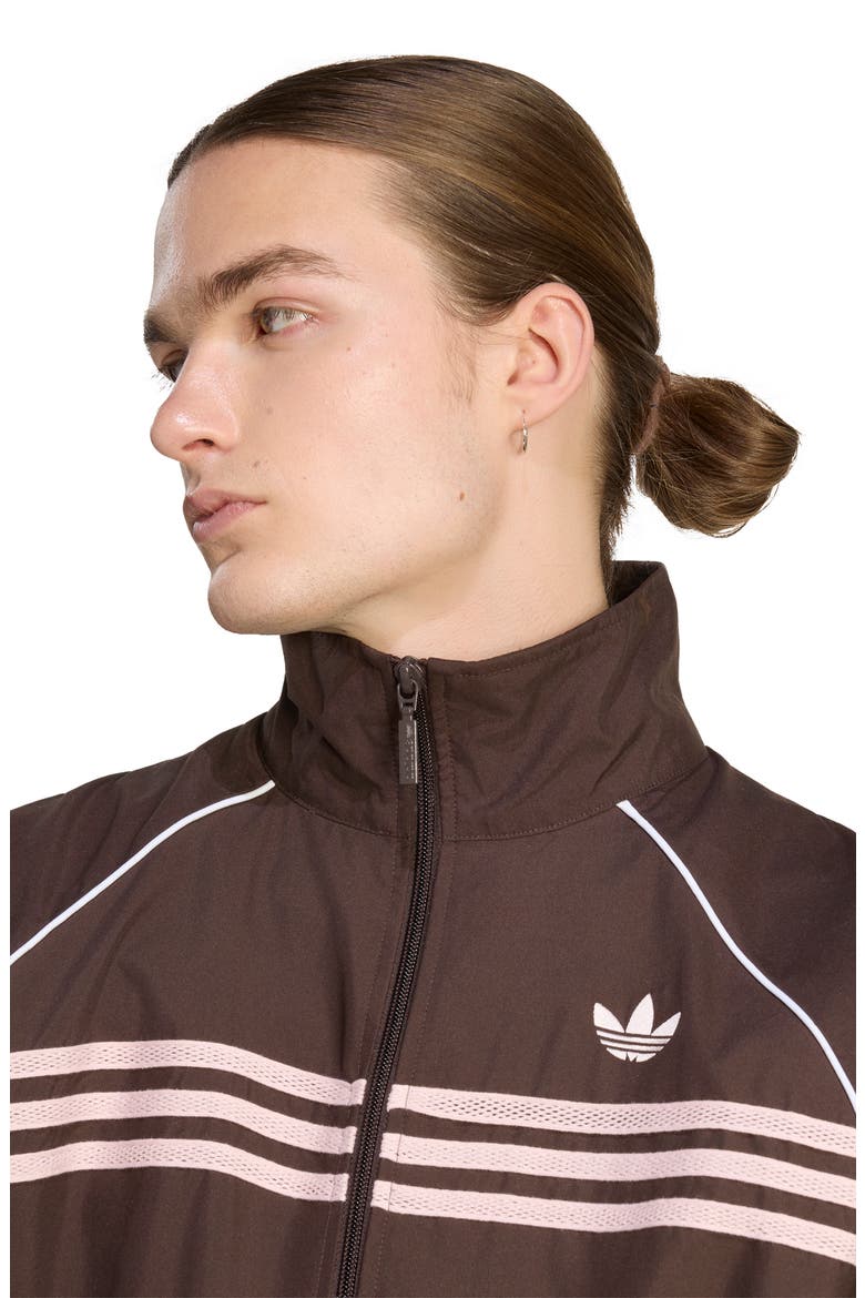 Chest Stripes Track Jacket, Alternate, color, AURORA COFFEE/ /