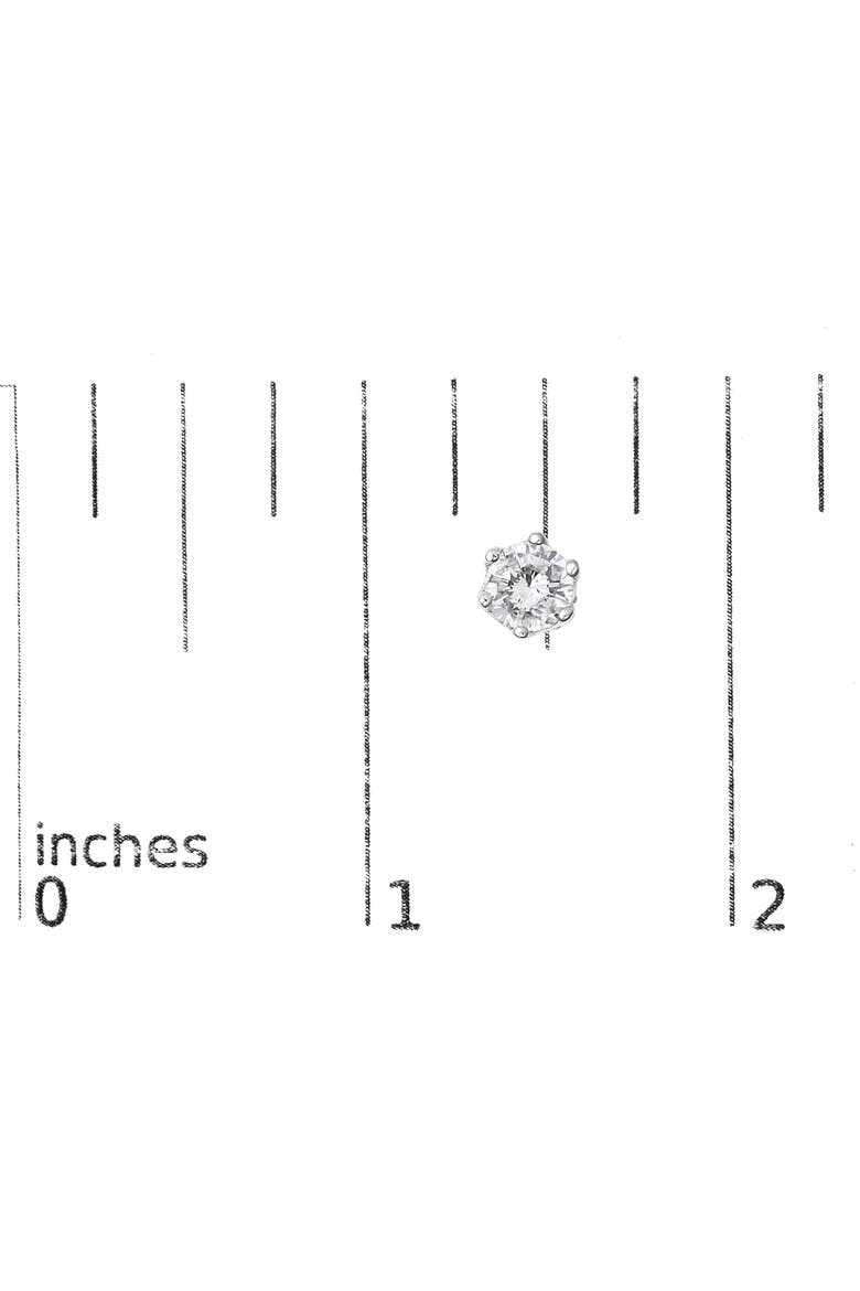14K White Gold 1/2 Ct Round Diamond 6 Prong Crown Stud Earrings, Alternate, color, White