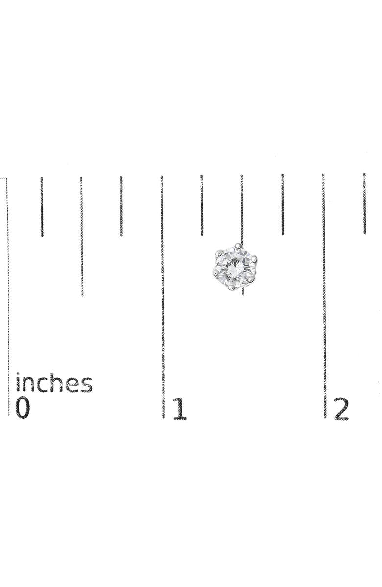 Haus of Brilliance 14K White Gold 1/2 Ct Round Diamond 6 Prong Crown Stud Earrings, Alternate, color, White