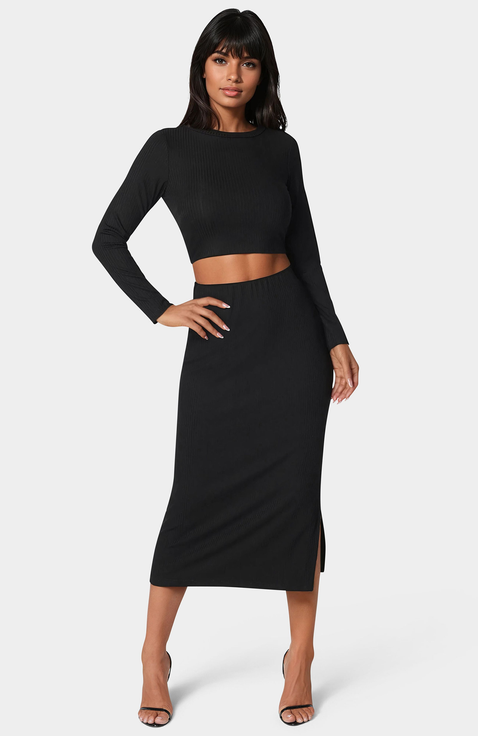 Two Piece Rib Sweater Set