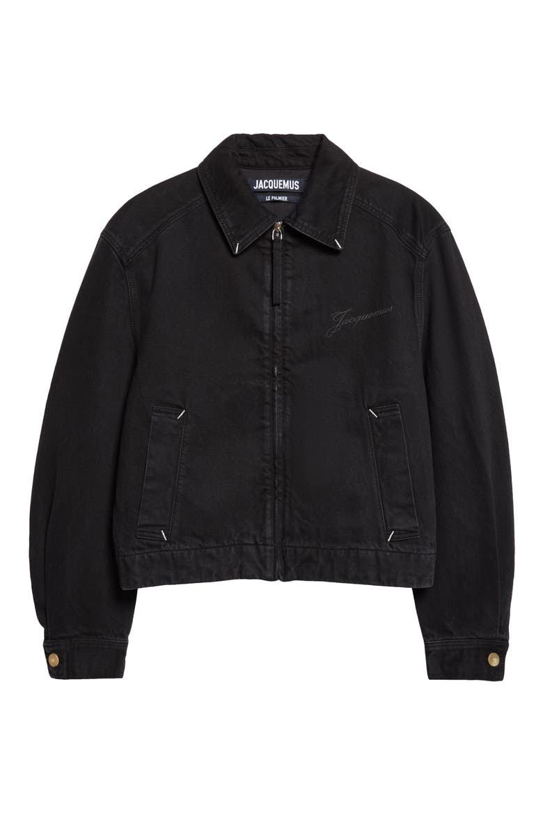 La Veste De-Nimes Canevas Jacket, Main, color, BLACK