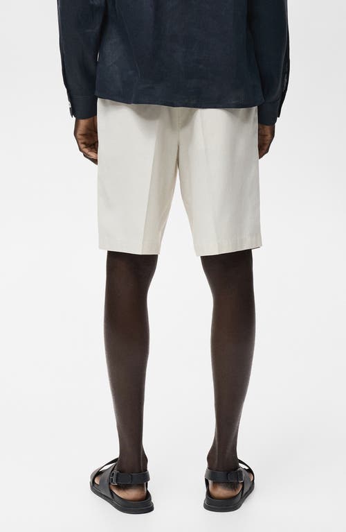 Mango Bermuda Shorts In White