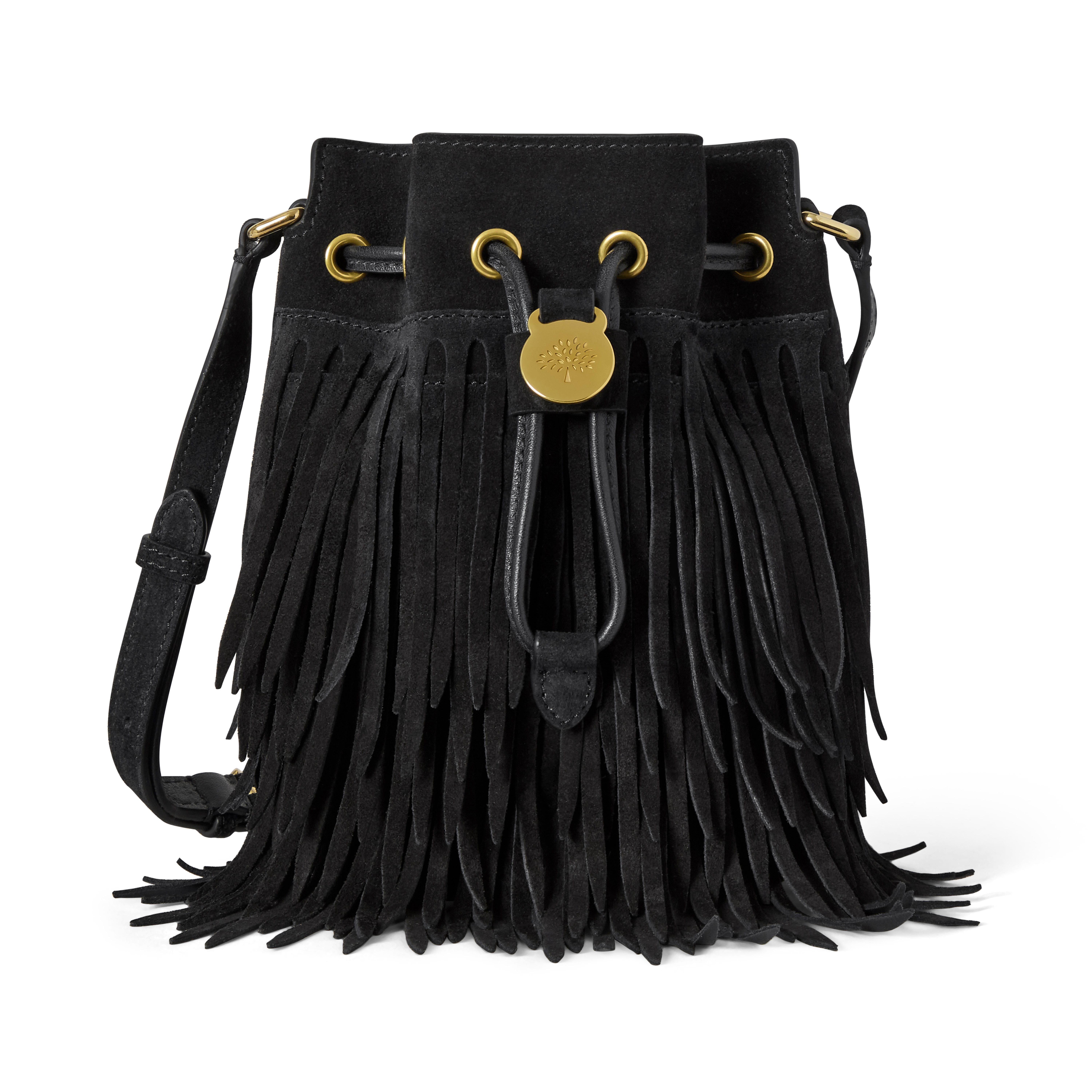 Mini Drawstring Bucket, Main, color, Black
