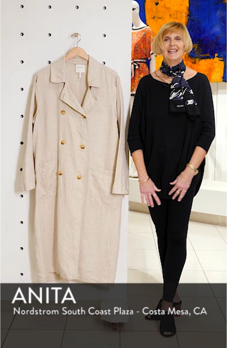 Oversize Linen Duster Coat, sales video thumbnail