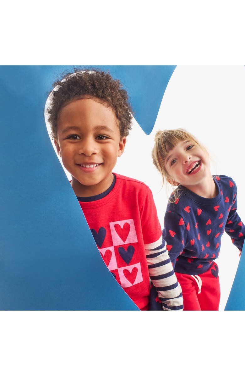 Primary Kids Rainbow Candy Hearts Tee, Alternate, color, Lollipop Block Hearts