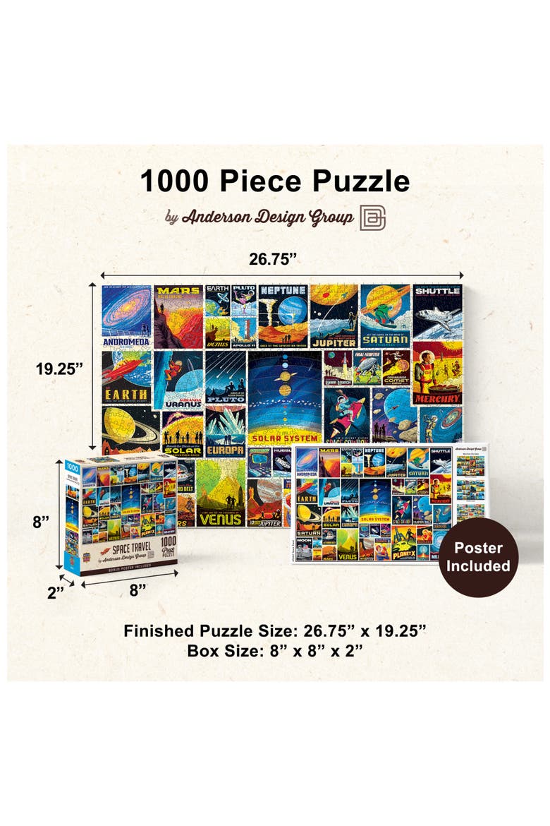 Space Travel 1000 Piece Jigsaw Puzzle, Alternate, color, Multicolor