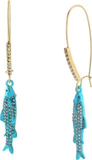 Betsey Johnson Sardine Drop Earrings