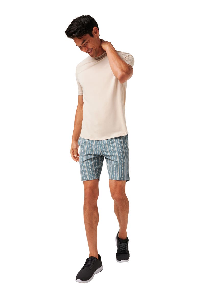 Print Tech Chino Shorts, Alternate, color, CAPTAINS BLUE