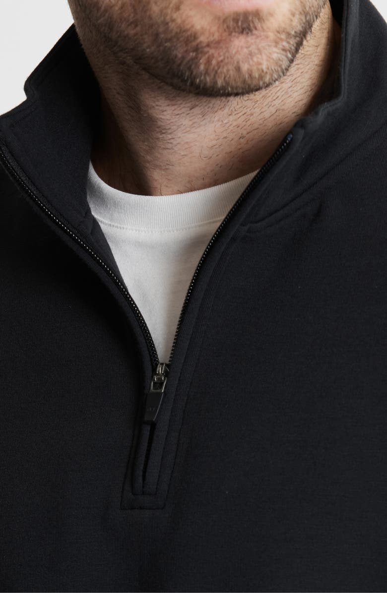 JACHS Tribeca Soft Touch Quarter Zip Pullover, Alternate, color, Black